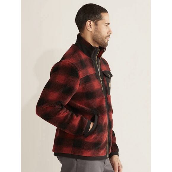 Pendleton Vintage Camas Red Buffalo Plaid Fleece Field Jacket XL - Picture 2 of 6